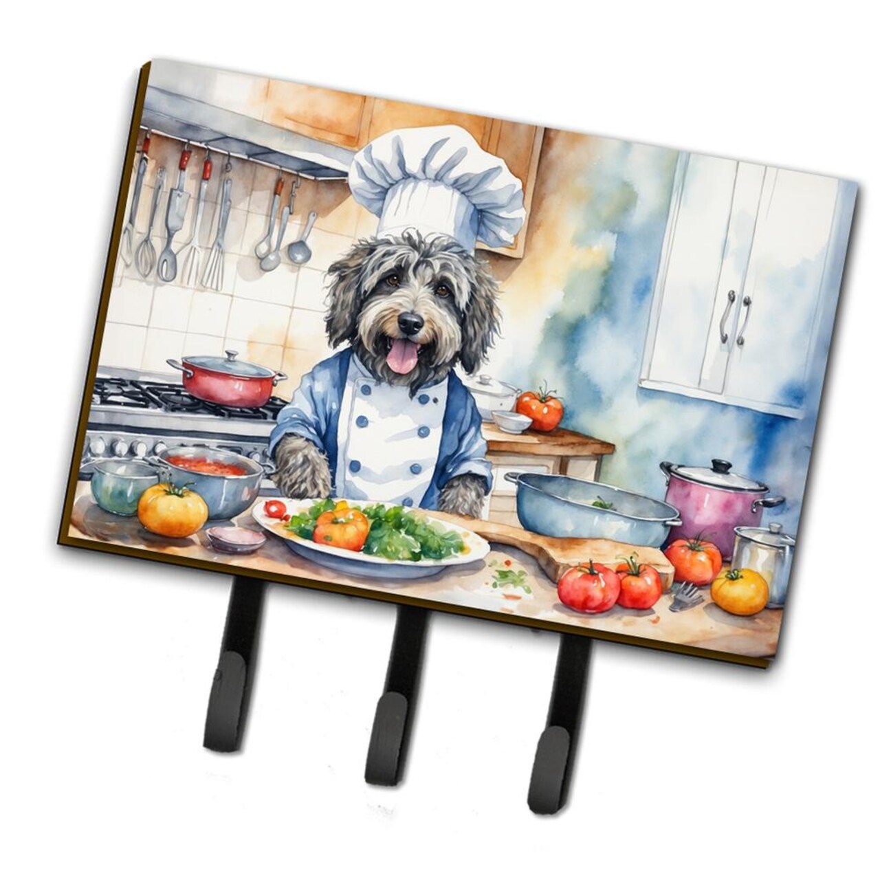 Edge Collections - 6" x 2" - Stylish Triple Hook Key and Leash Holder - 1 Pcs